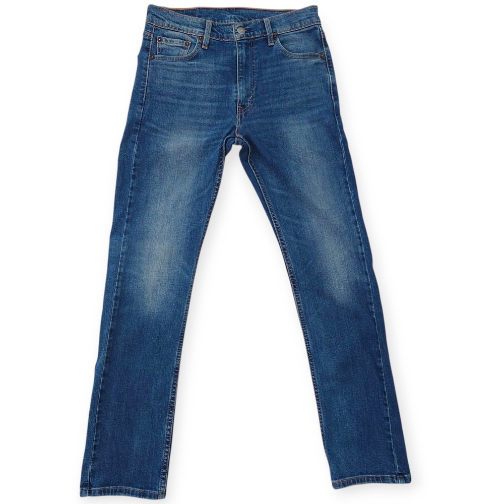 Levis 513 Mens 30x30 Blue Denim Medium Wash Slim Straight Jeans